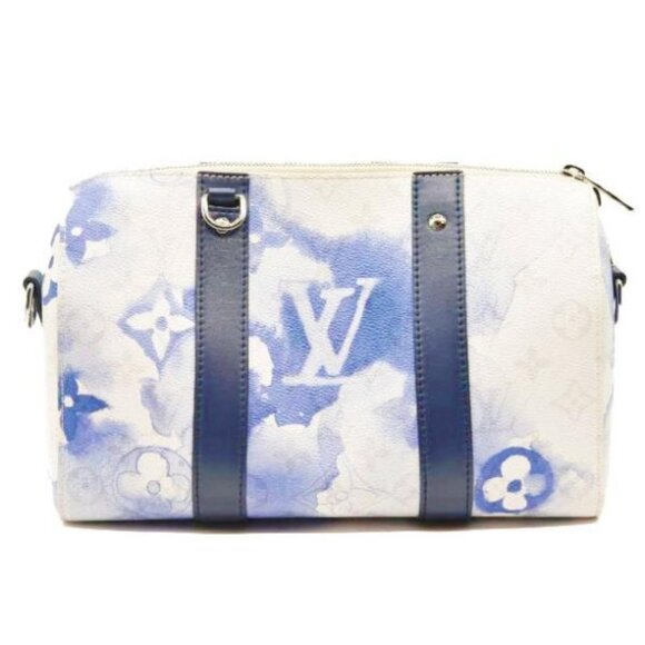 LOUIS VUITTON Monogram Watercolor City Keepall Blue  DR0281 - Picture 1 of 16